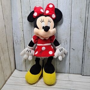 Disney Parks Minnie Mouse 19"t Med/Lrg Bow Dot Dress Character Plush Toy Doll